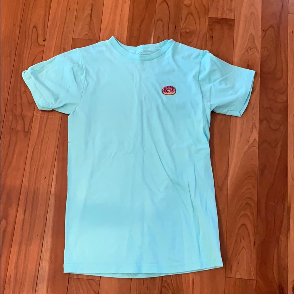 Men’s Blue T-shirt with donut embroidered